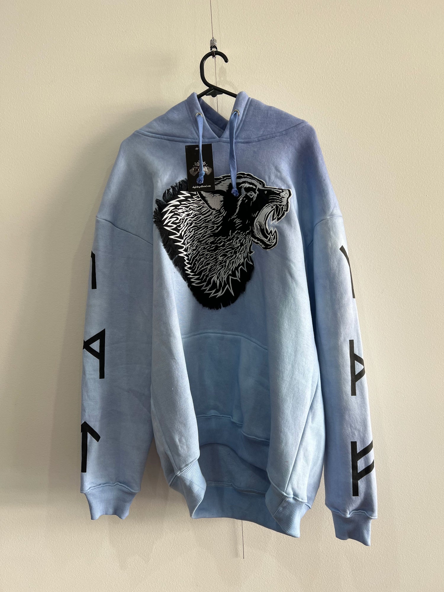 Savage Wolves - INDIGO ICE - Cotton Fleece Hoodie