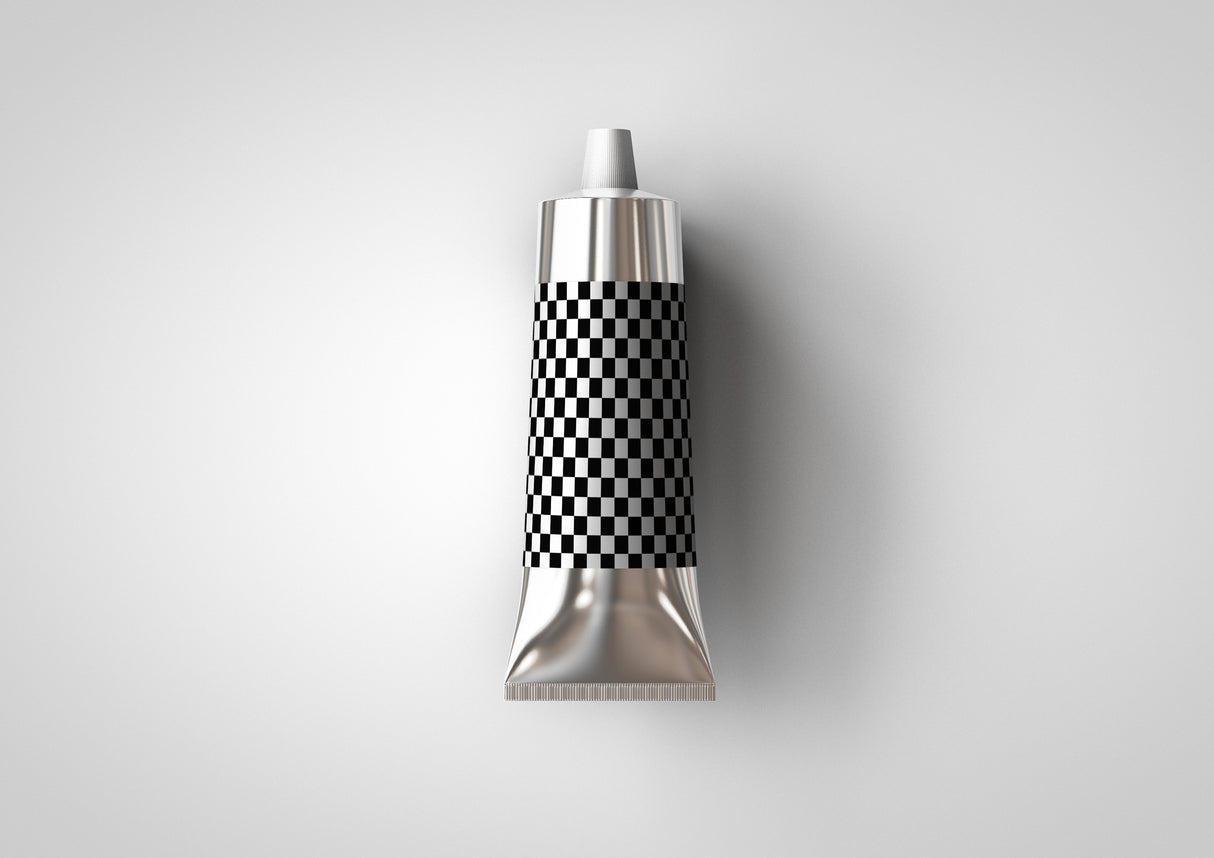 Aluminium - Metal - Laminated Plastic Cosmetics Tube and Box Mock-Up