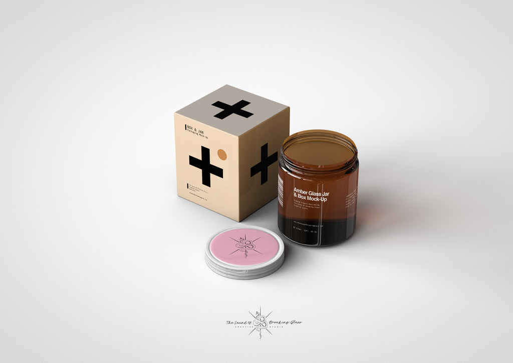 Amber Cosmetics Jar & Box Mock-Up