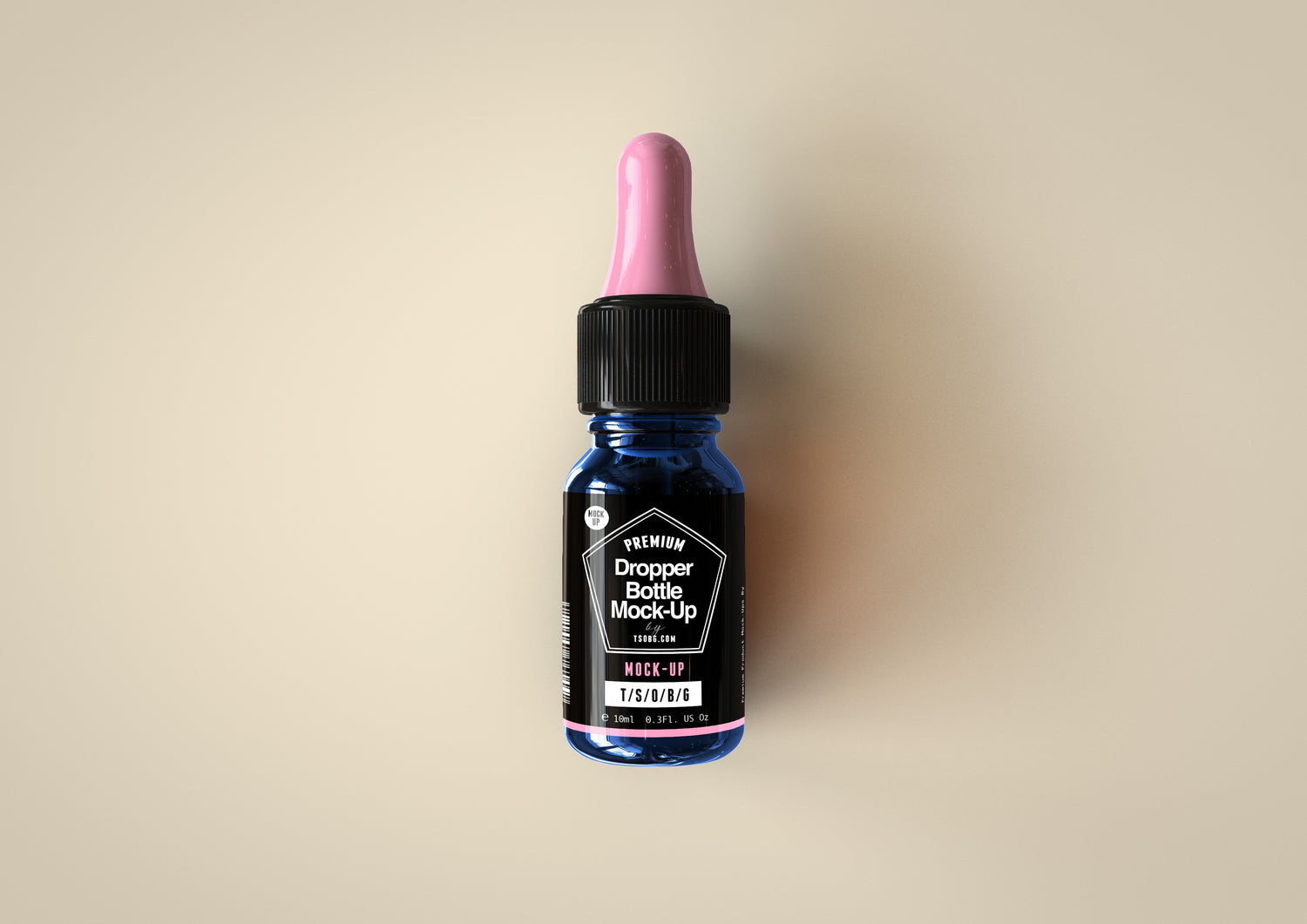 Apothecary - Medical - Pharma Eye Dropper Bottle and Box Mock-Up - Glass Amber - Blue - Green