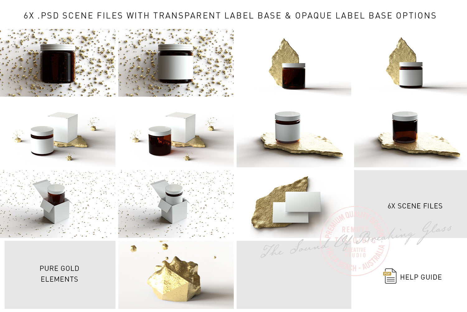 Amber Cosmetics Jar And Box Packaging Mock-Up