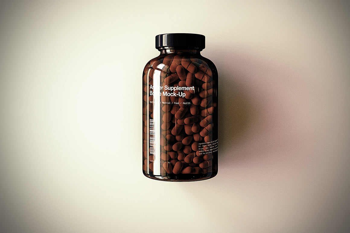 SUPPLEMENT BOTTLE MOCK-UP BUNDLE - Vitamins, Pills, Supplements Bottle Mock-Up