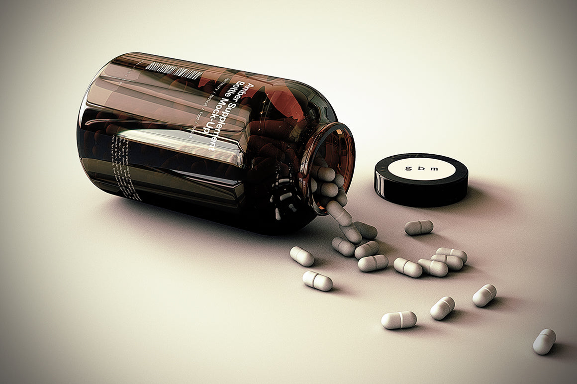 SUPPLEMENT BOTTLE MOCK-UP BUNDLE - Vitamins, Pills, Supplements Bottle Mock-Up