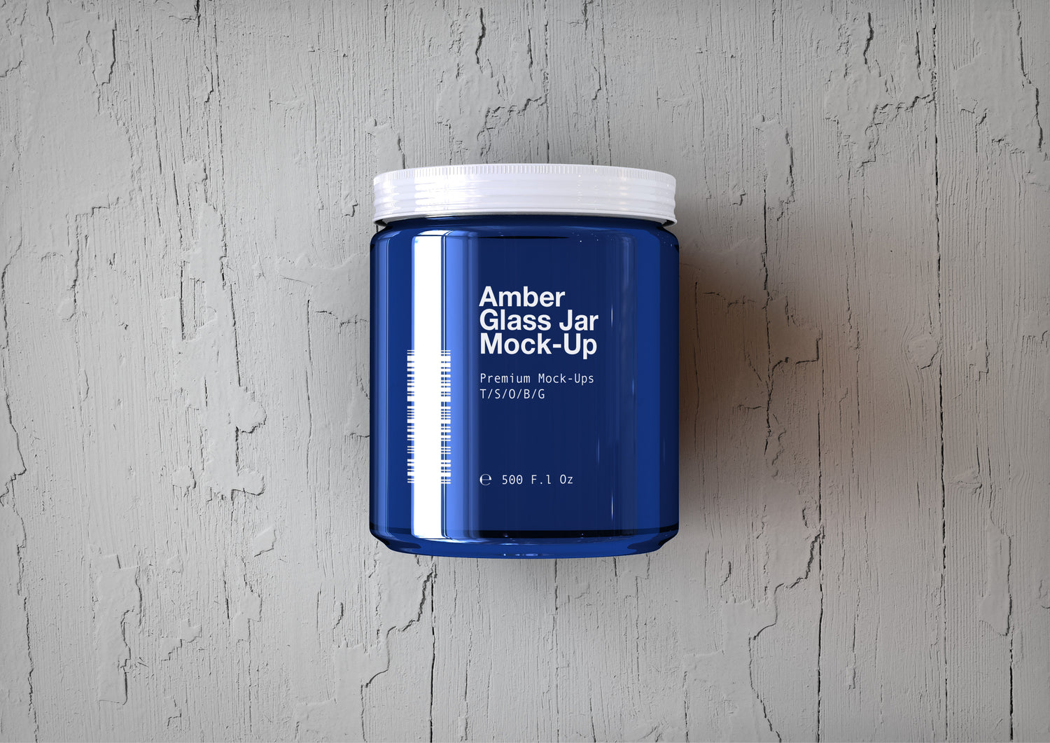 Amber Glass Jar - Cosmetics Pot Mock-Up