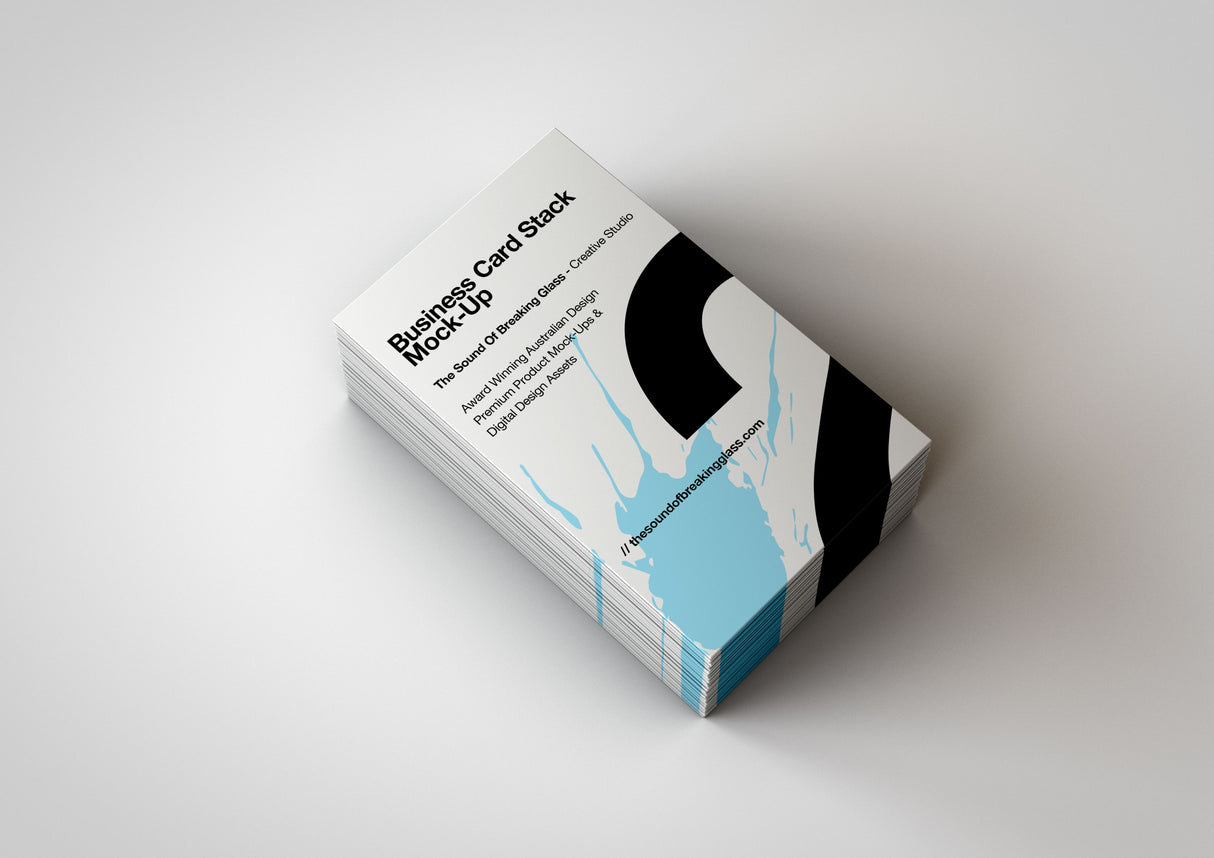 Business Card Stack Mock-Up | Deck Of Cards Mock-Up