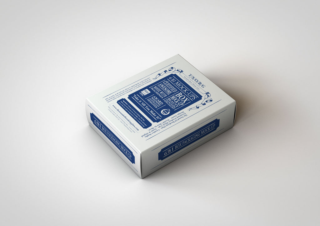 Deluxe White Box Mock-Up | Small Box Packaging Mock-Up