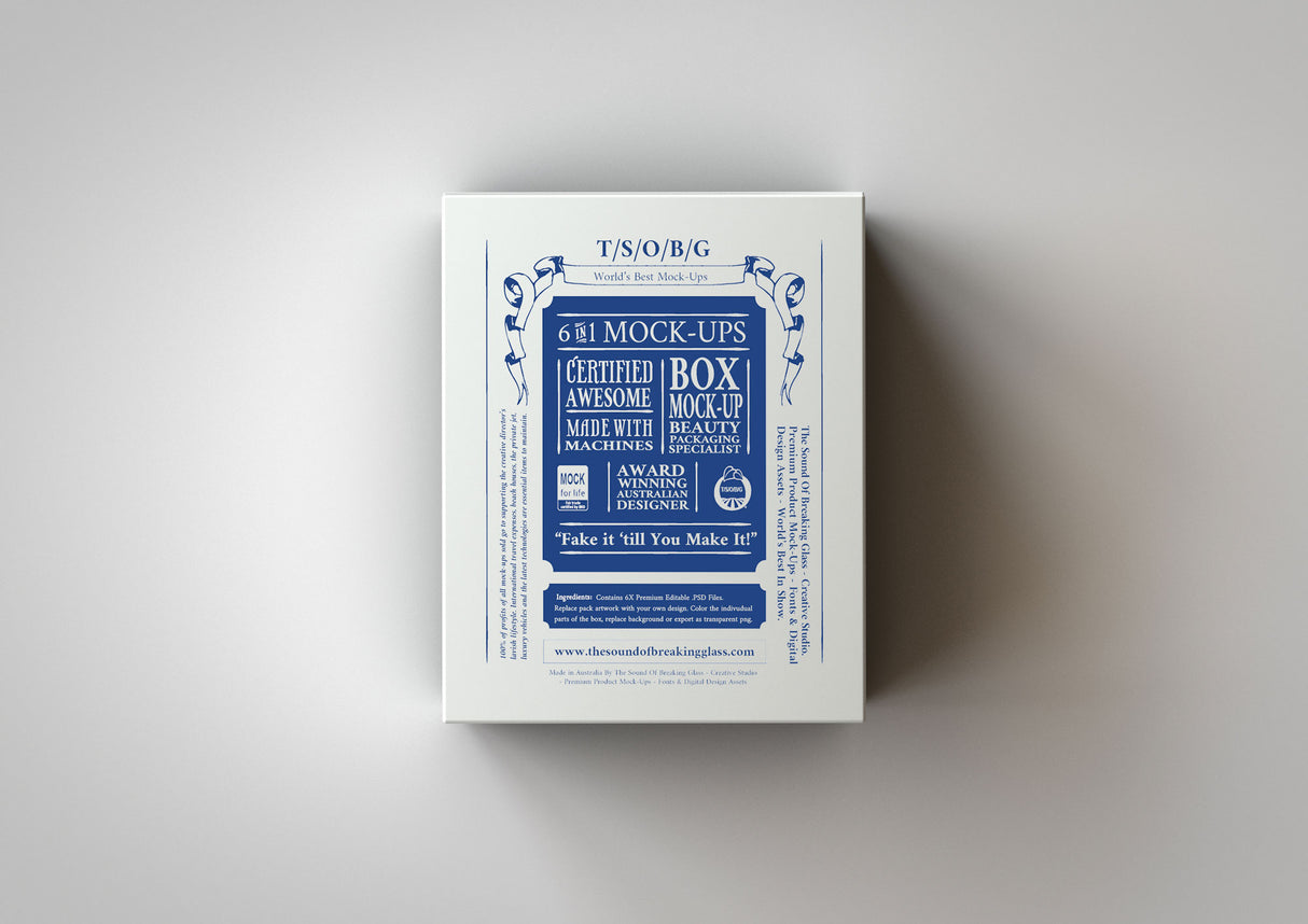 Deluxe White Box Mock-Up | Small Box Packaging Mock-Up