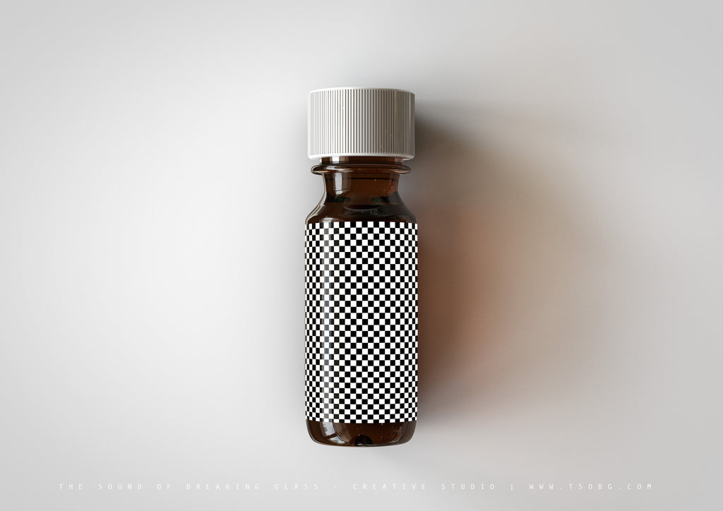 Amber Essential Oils Bottle Mock-Up | Tincture Bottle Mock-Up | Medical Vial Mock-Up