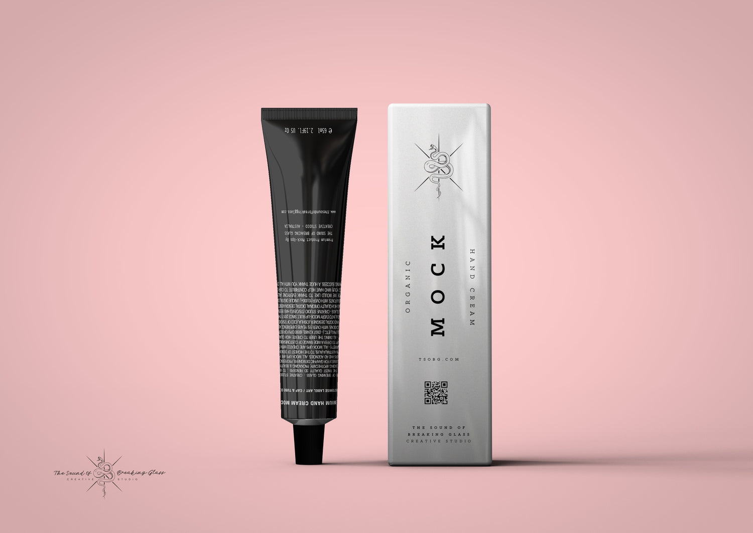 Aluminium - Metal - Laminated Plastic Cosmetics Tube and Box Mock-Up