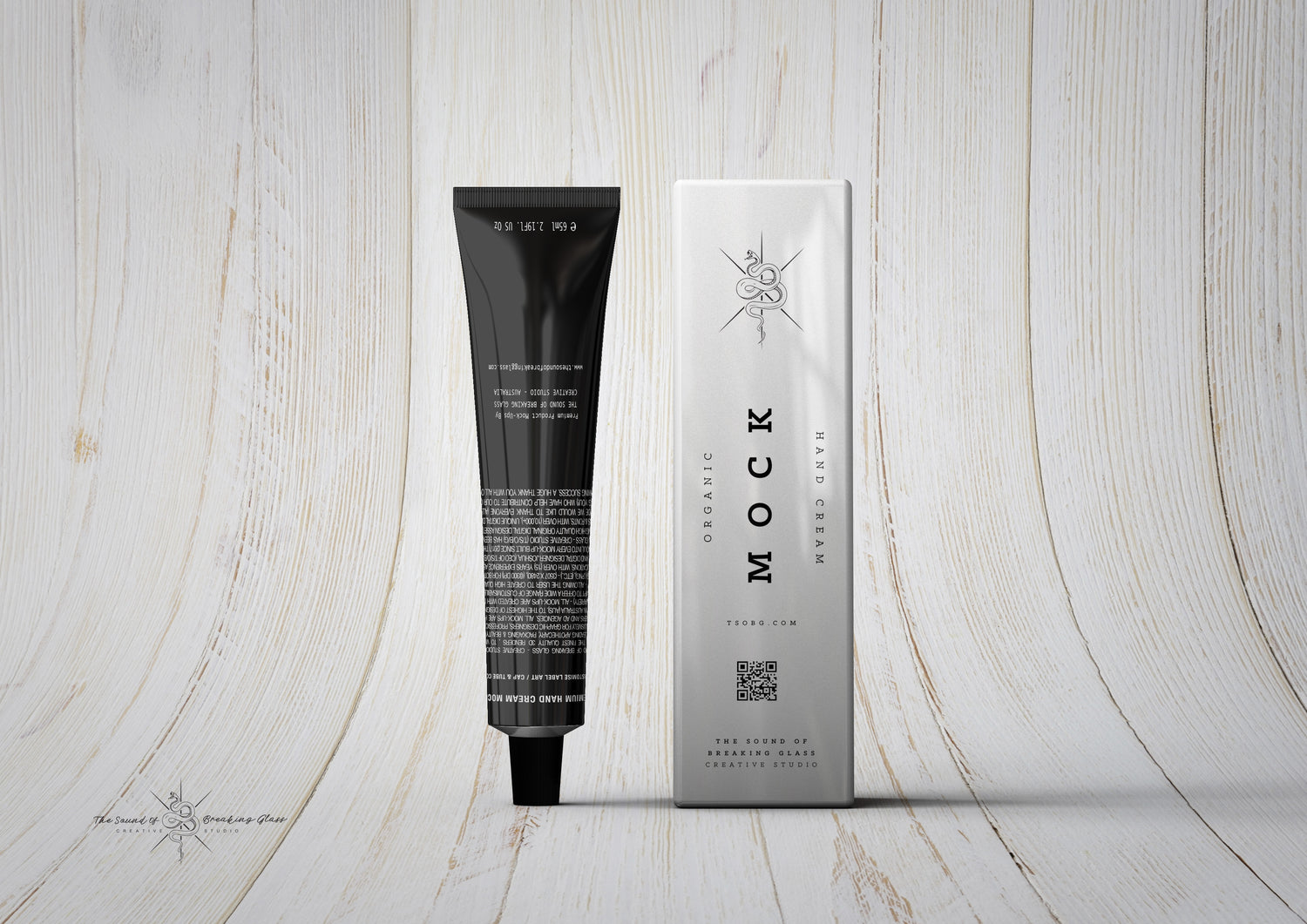 Aluminium - Metal - Laminated Plastic Cosmetics Tube and Box Mock-Up