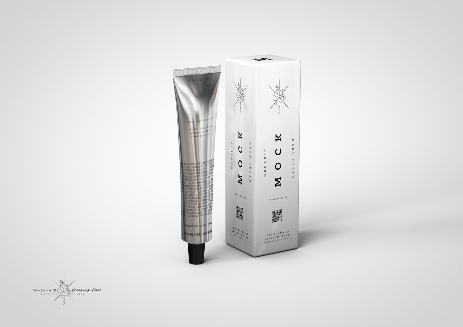 Aluminium - Metal - Laminated Plastic Cosmetics Tube and Box Mock-Up