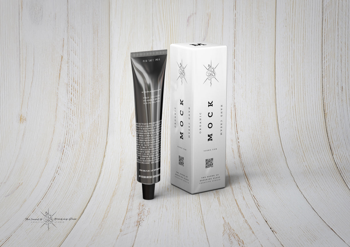 Aluminium - Metal - Laminated Plastic Cosmetics Tube and Box Mock-Up