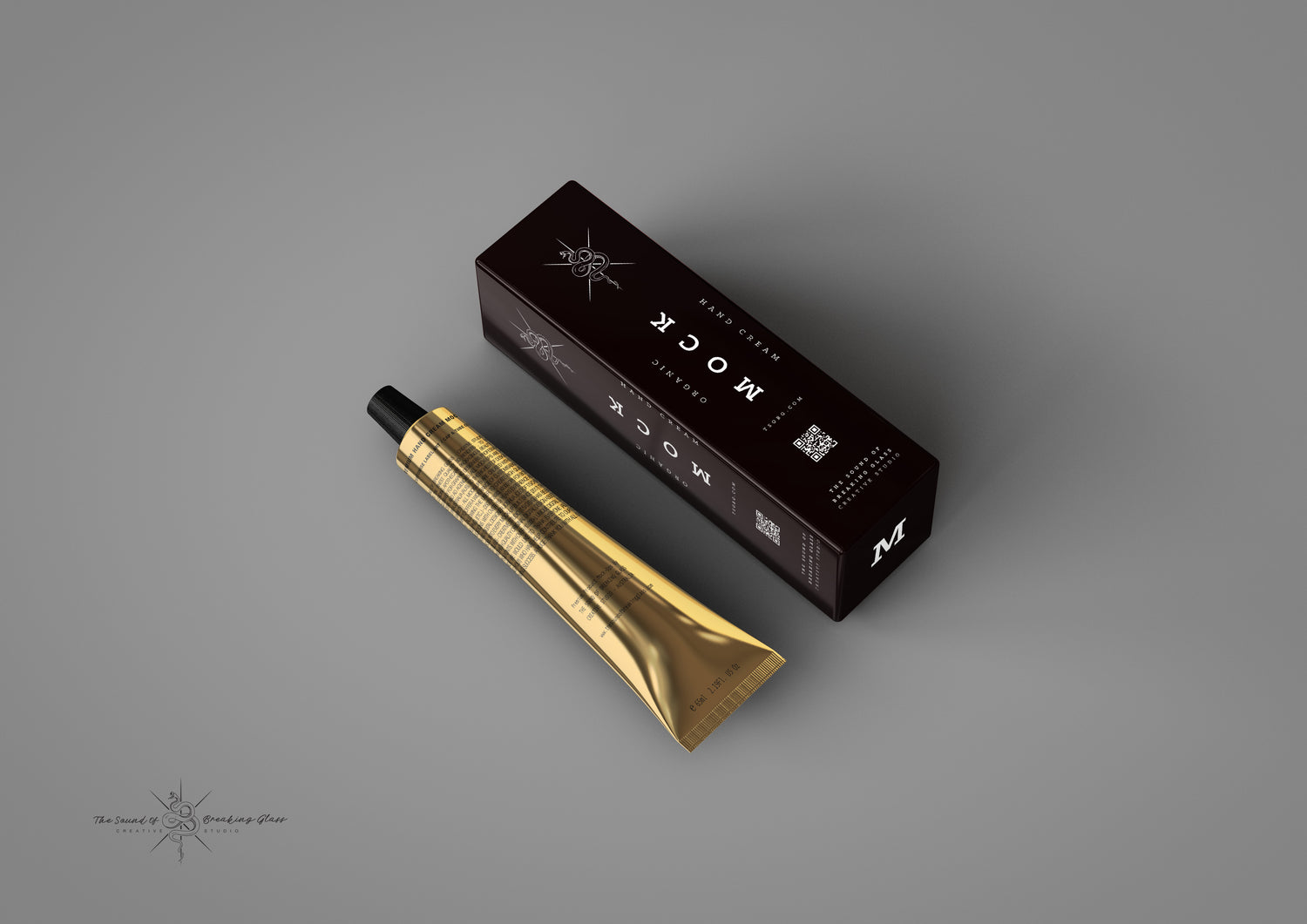 Aluminium - Metal - Laminated Plastic Cosmetics Tube and Box Mock-Up