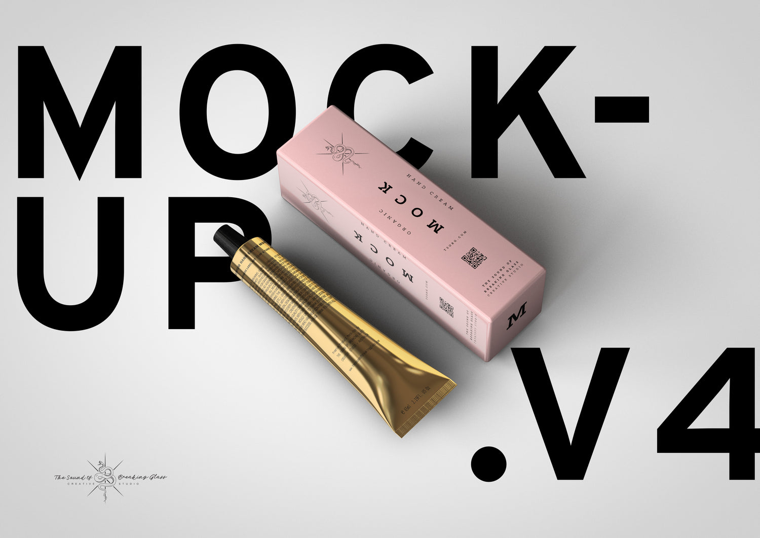 Aluminium - Metal - Laminated Plastic Cosmetics Tube and Box Mock-Up