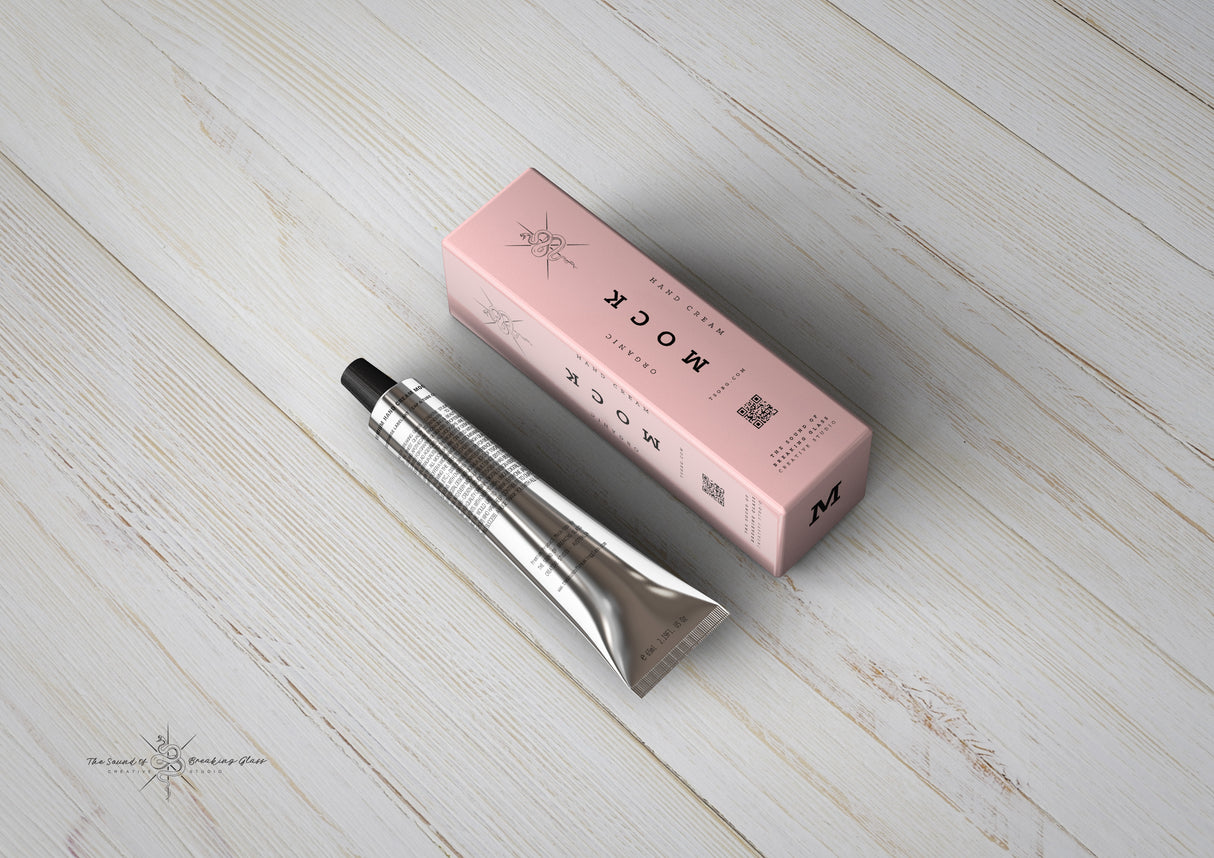 Aluminium - Metal - Laminated Plastic Cosmetics Tube and Box Mock-Up