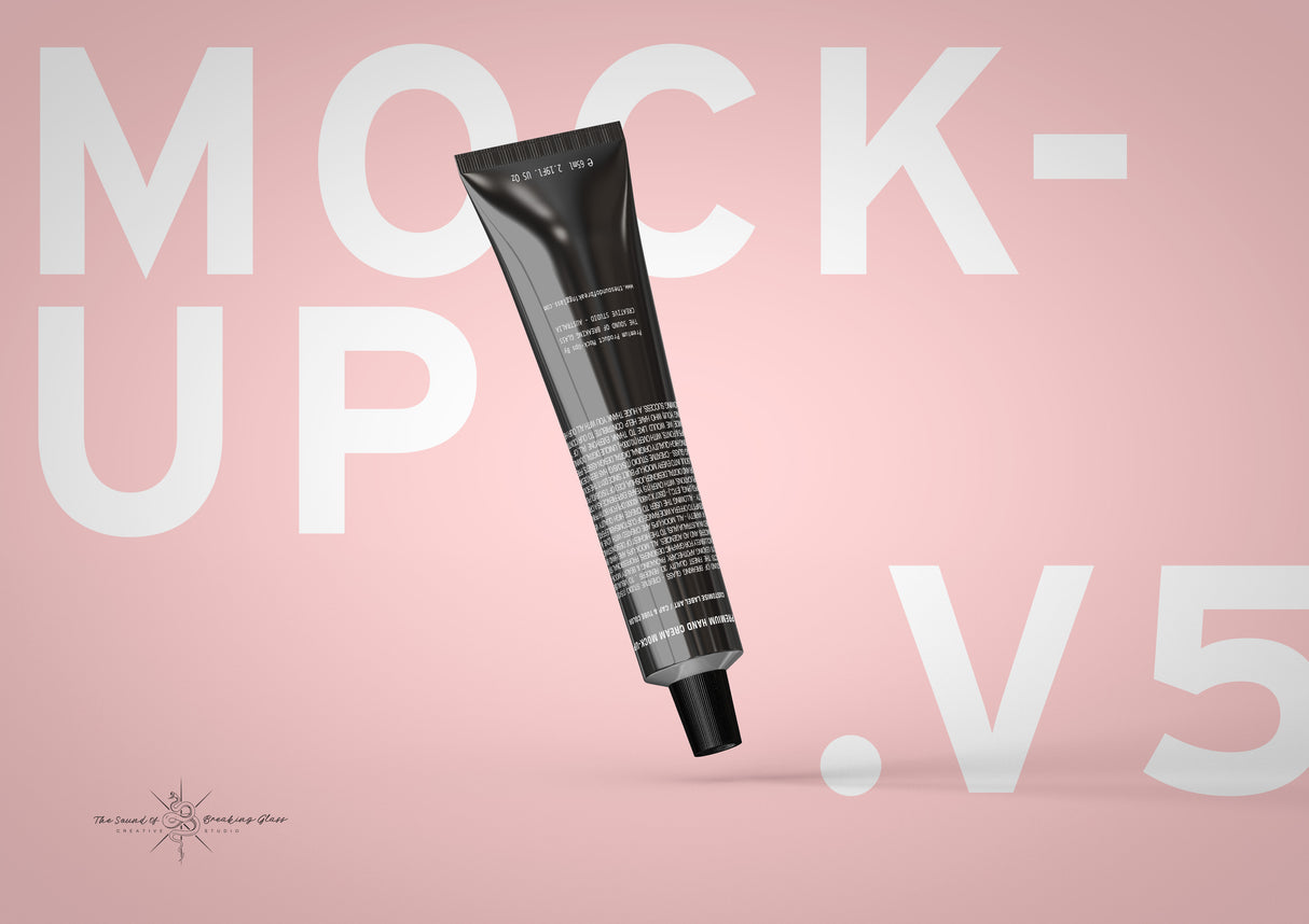 Aluminium - Metal - Laminated Plastic Cosmetics Tube and Box Mock-Up