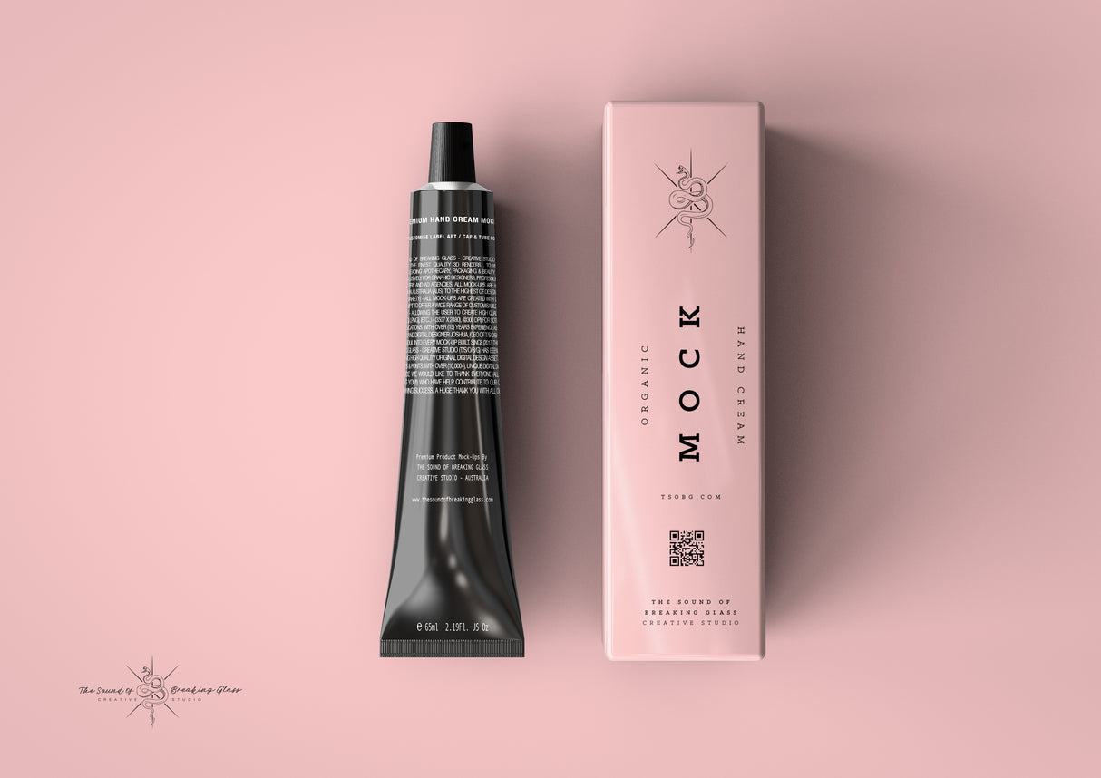 Aluminium - Metal - Laminated Plastic Cosmetics Tube and Box Mock-Up