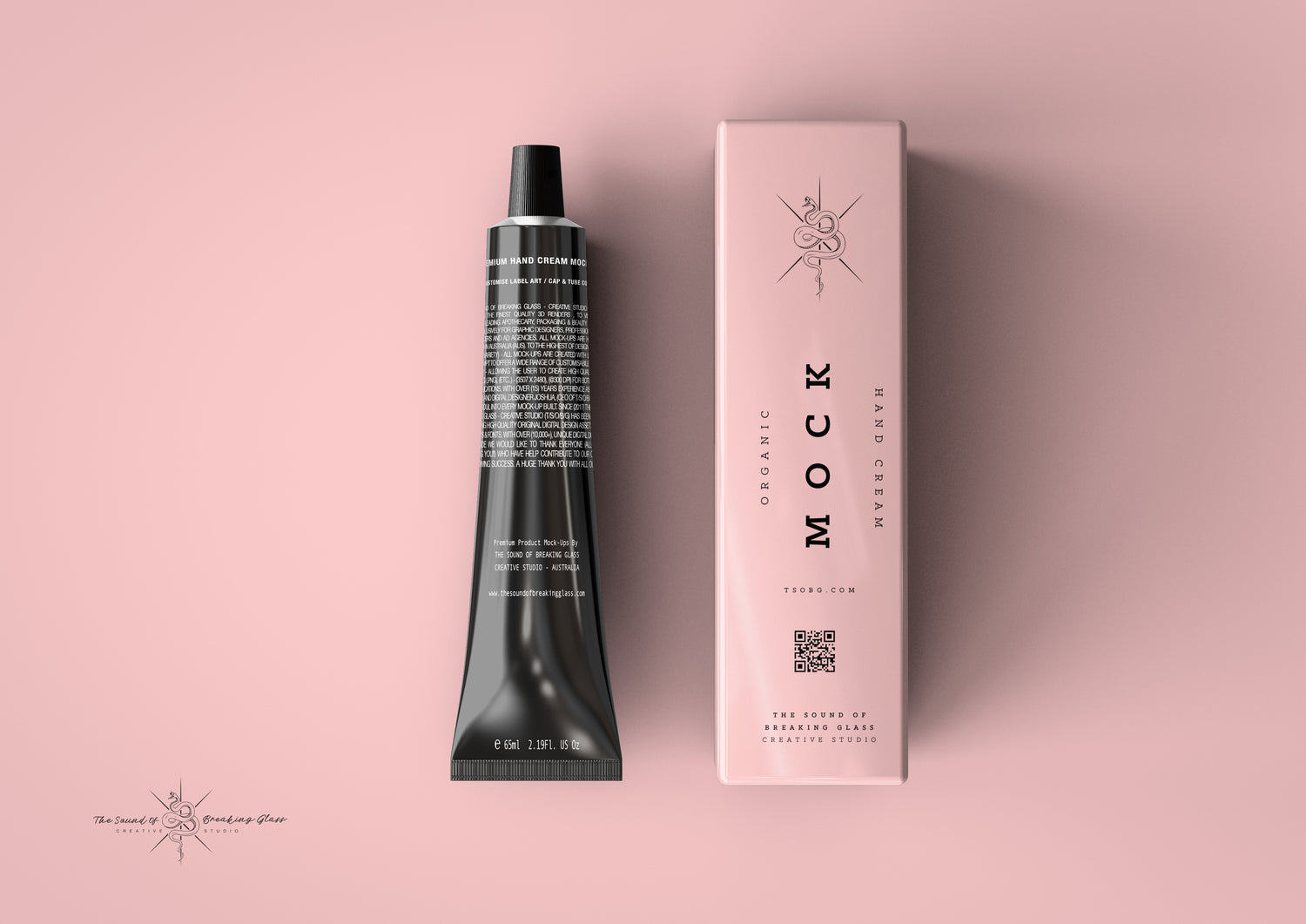 Aluminium - Metal - Laminated Plastic Cosmetics Tube and Box Mock-Up