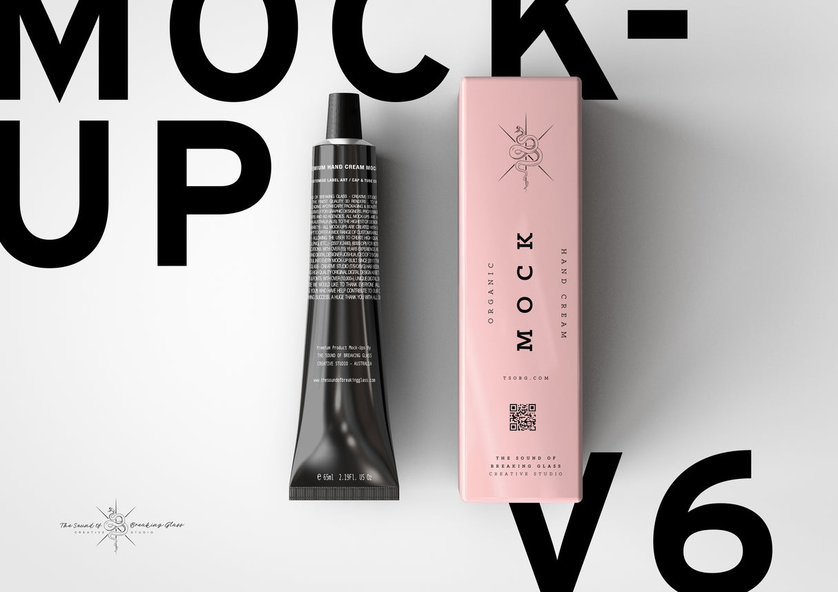 Aluminium - Metal - Laminated Plastic Cosmetics Tube and Box Mock-Up