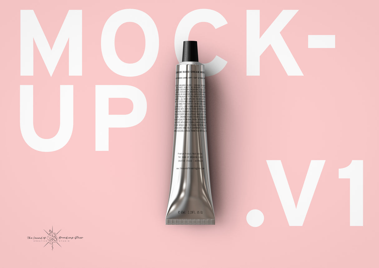 Aluminium - Metal - Laminated Plastic Cosmetics Tube and Box Mock-Up