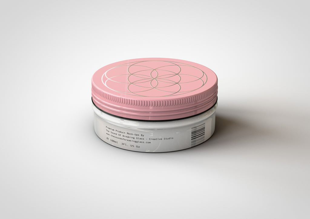 Rounded Cosmetic Tin Mock-Up | Round Metal Packaging Container Mock-Up