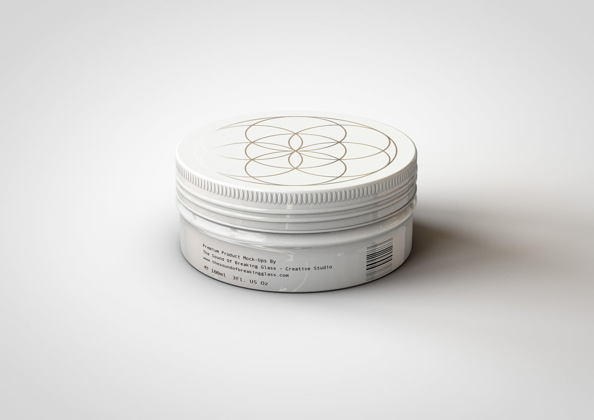 Rounded Cosmetic Tin Mock-Up | Round Metal Packaging Container Mock-Up