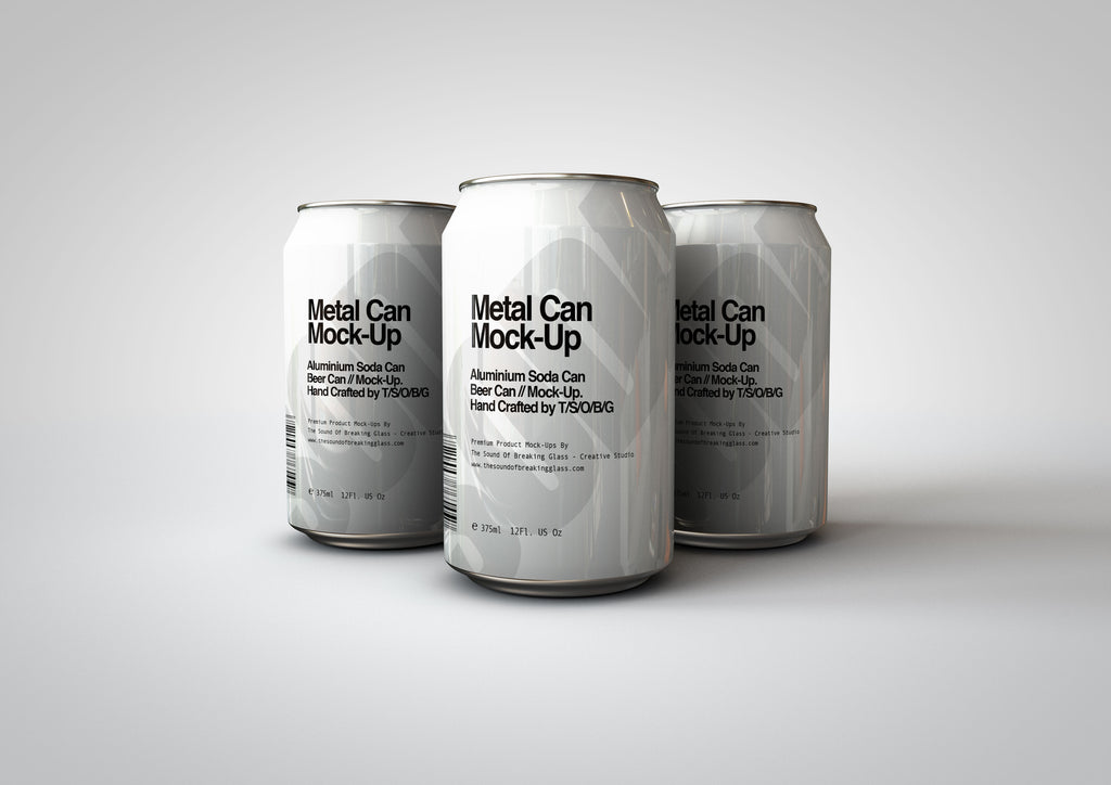 Metal Soda Can & Beer Can Mock-Up Bundle