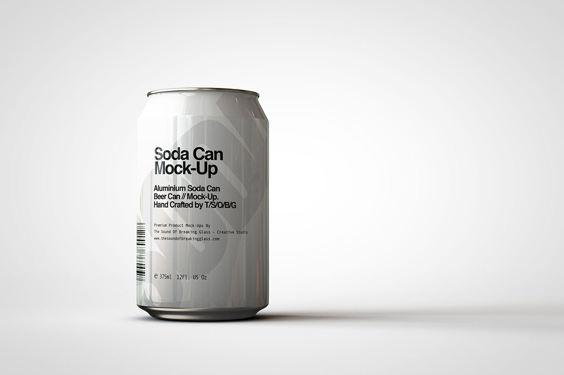 Soda Can | Beer Can Mock-Up | 355ml - 375ml - 12 US Fl oz