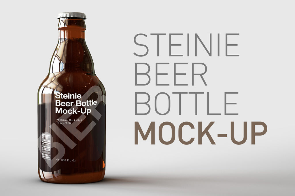 Steinie Beer Bottle Mock-Up