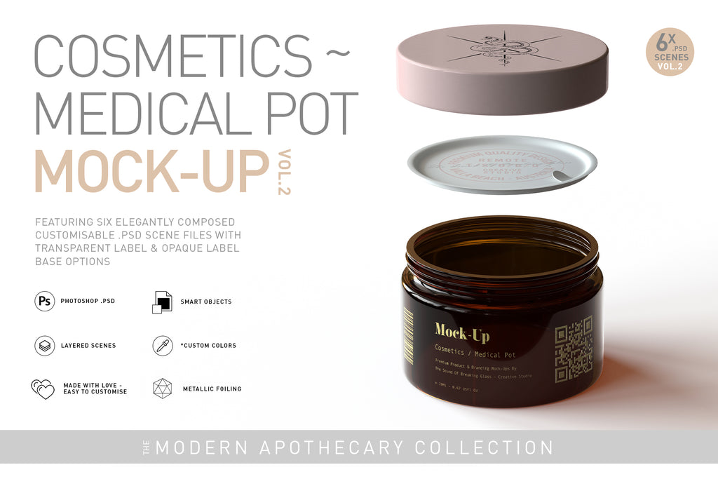 Amber Cosmetics | Medical Pot Mock-Up Vol.2