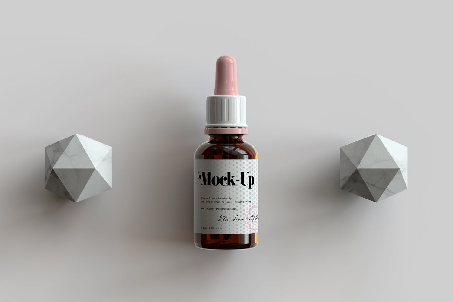 Amber Dropper Bottle & Box Mock-Up - VOL.1