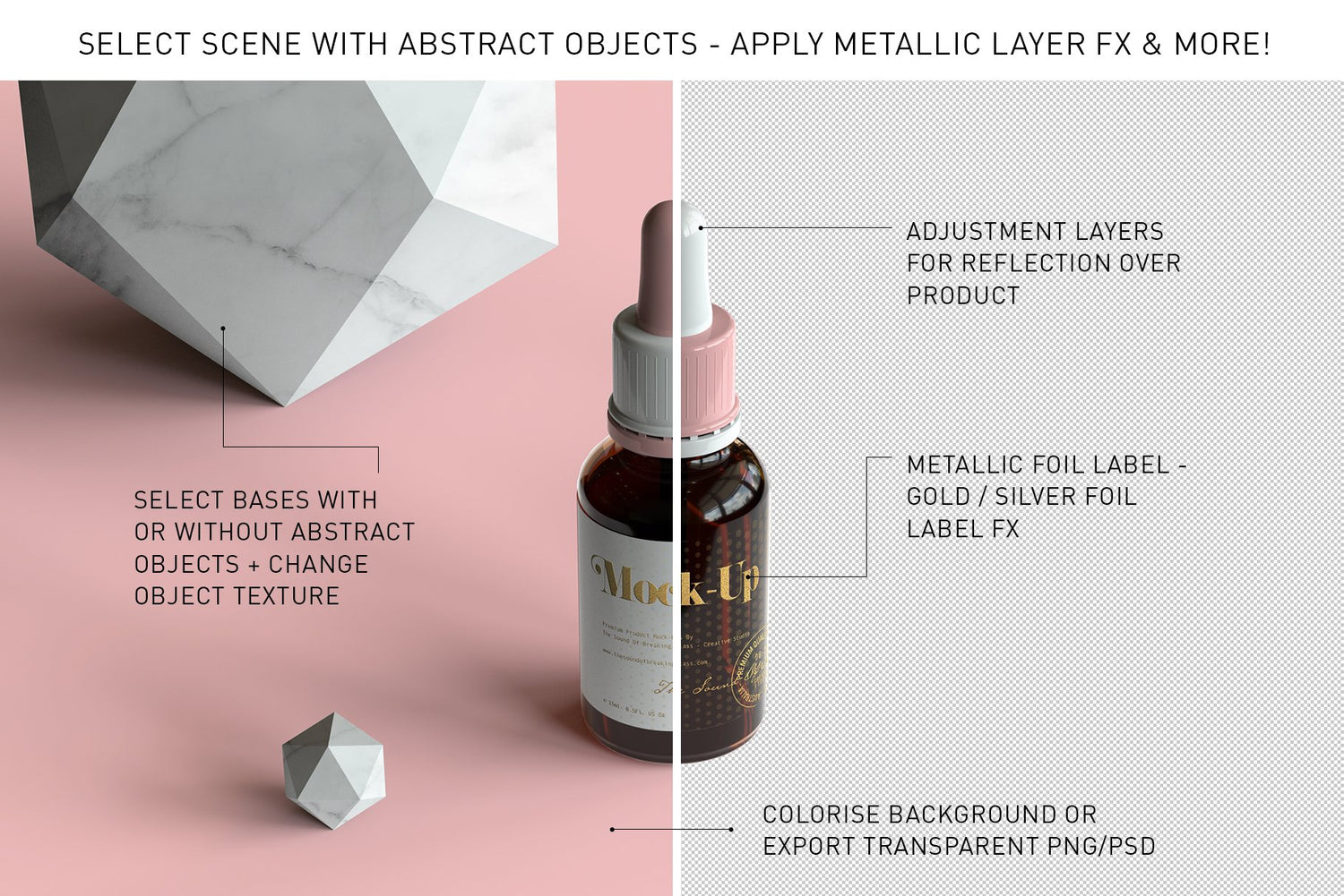 Amber Dropper Bottle & Box Mock-Up - VOL.1