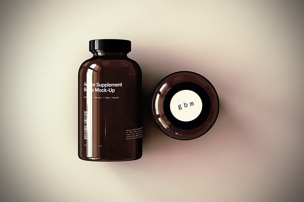SUPPLEMENT BOTTLE MOCK-UP BUNDLE - Vitamins, Pills, Supplements Bottle Mock-Up