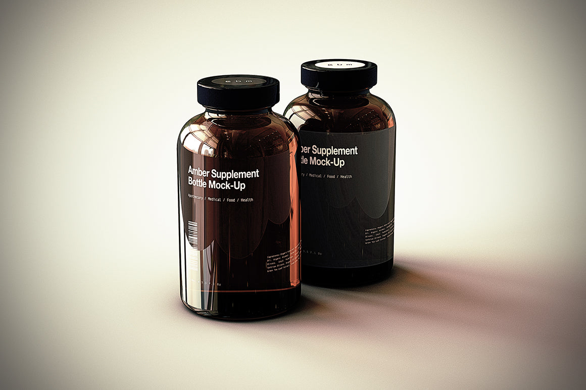 SUPPLEMENT BOTTLE MOCK-UP BUNDLE - Vitamins, Pills, Supplements Bottle Mock-Up