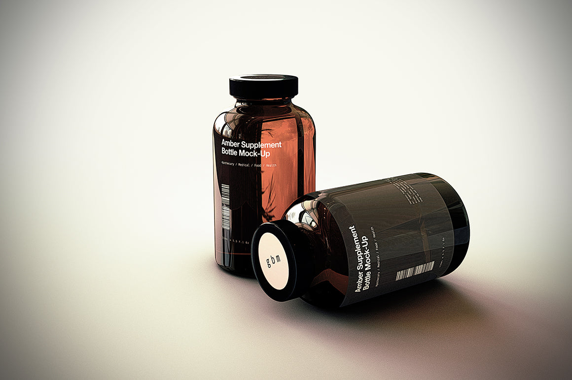 SUPPLEMENT BOTTLE MOCK-UP BUNDLE - Vitamins, Pills, Supplements Bottle Mock-Up