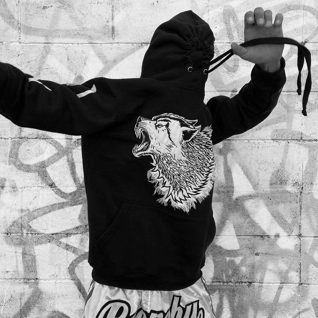 Savage Wolves - BLACK Cotton Fleece Hoodie