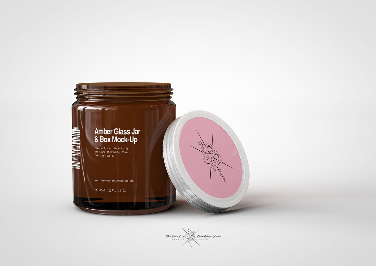 Amber Cosmetics Jar & Box Mock-Up