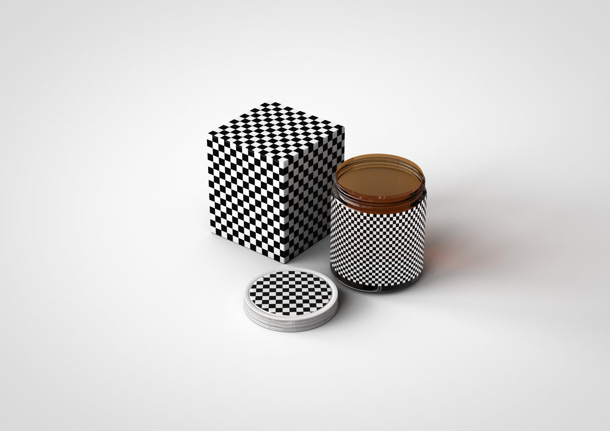 Amber Cosmetics Jar & Box Mock-Up