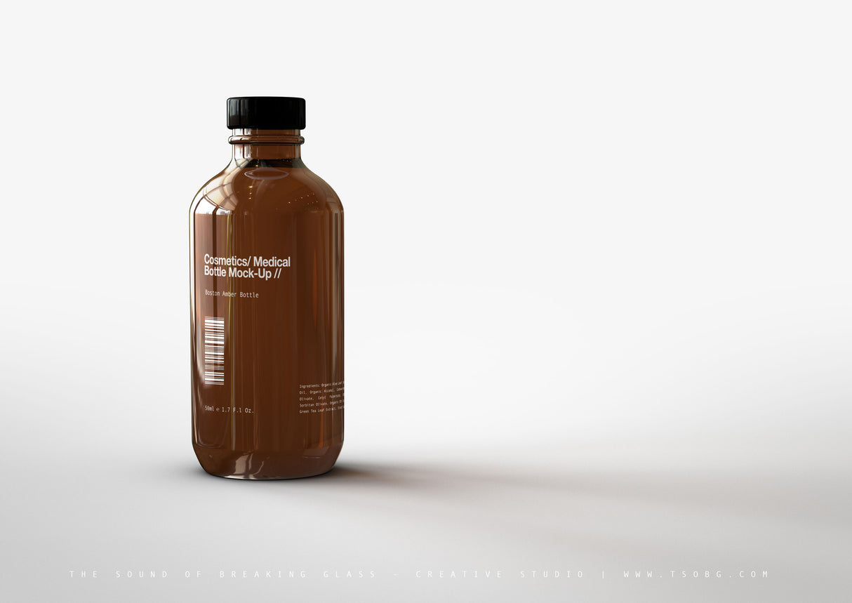 Amber Cosmetics | Medical Bottle Mock-Up