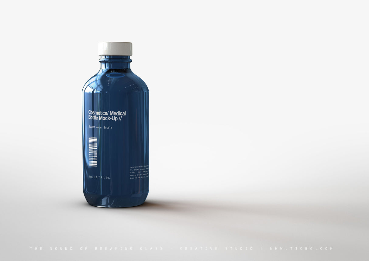 Amber Cosmetics | Medical Bottle Mock-Up