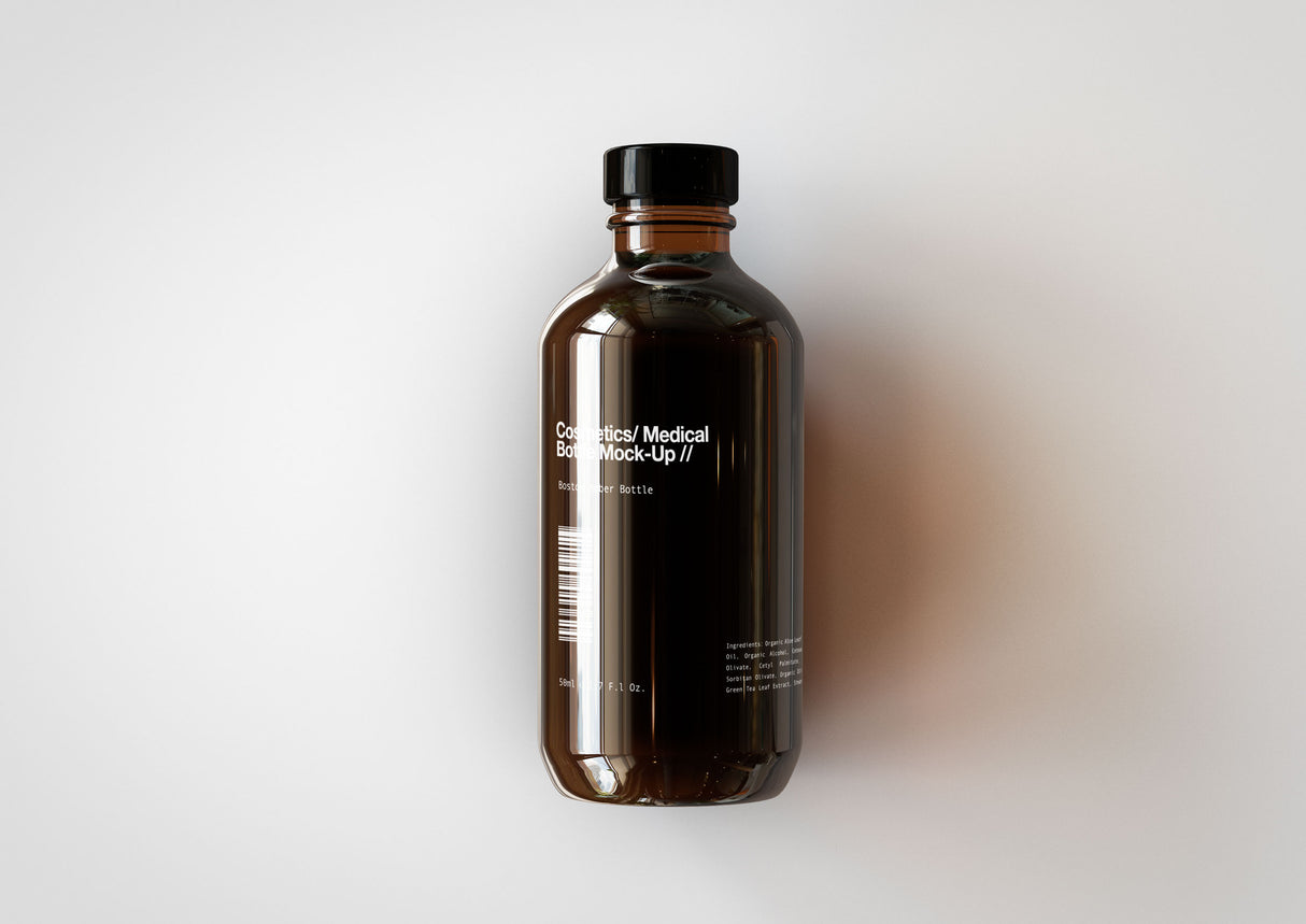 Amber Cosmetics | Medical Bottle Mock-Up