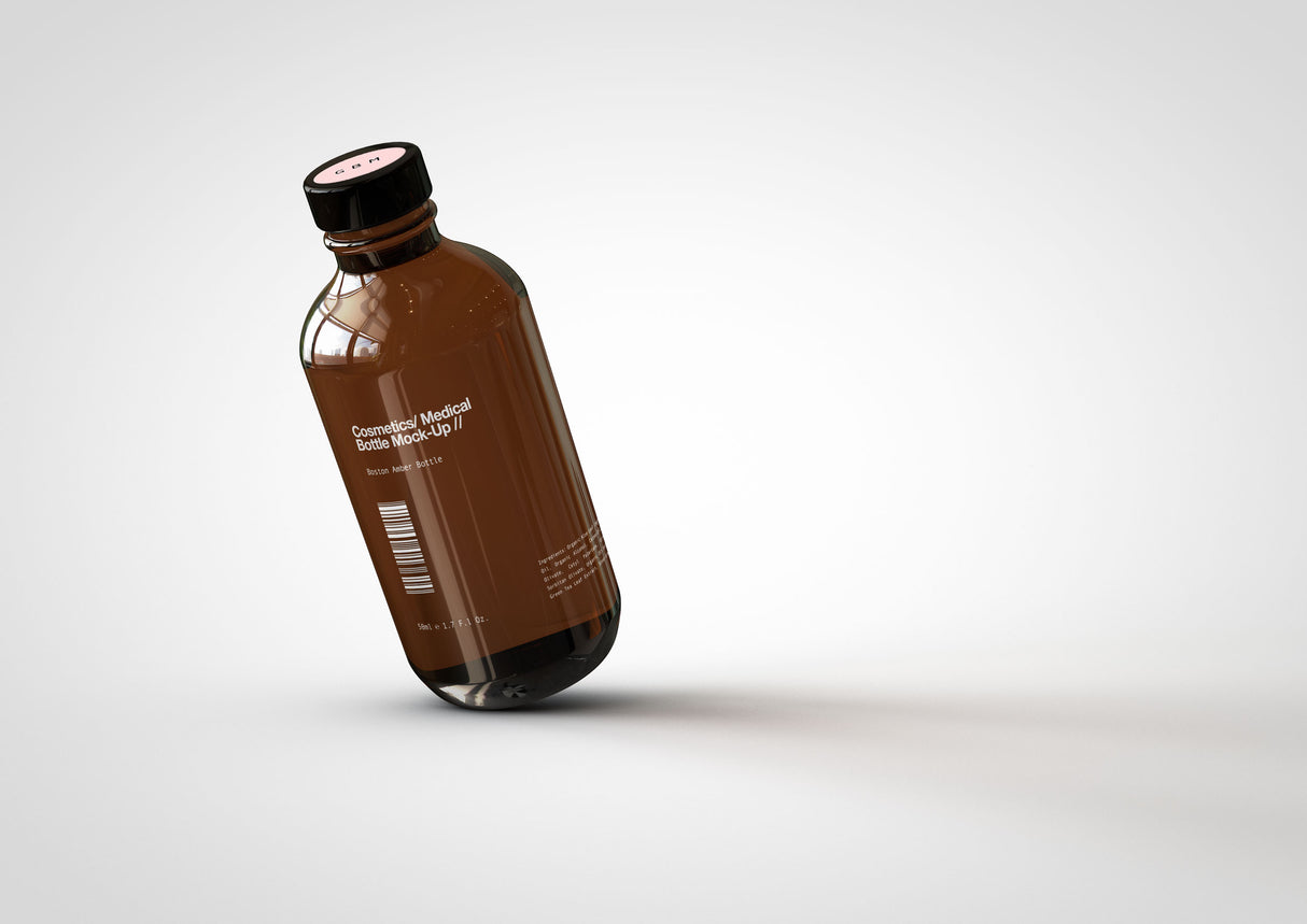 Amber Cosmetics | Medical Bottle Mock-Up