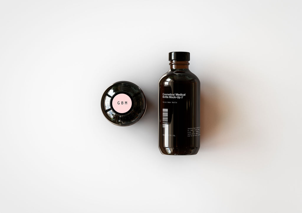 Amber Cosmetics | Medical | Essential Oils | Bottle Mock-Up