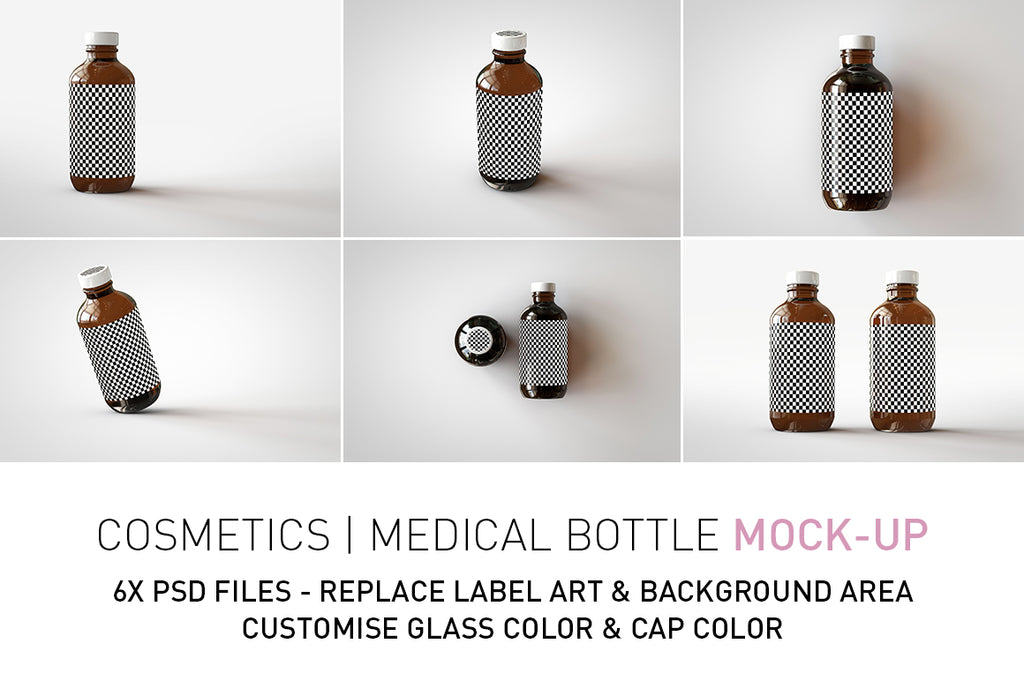 Amber Cosmetics | Medical Bottle Mock-Up