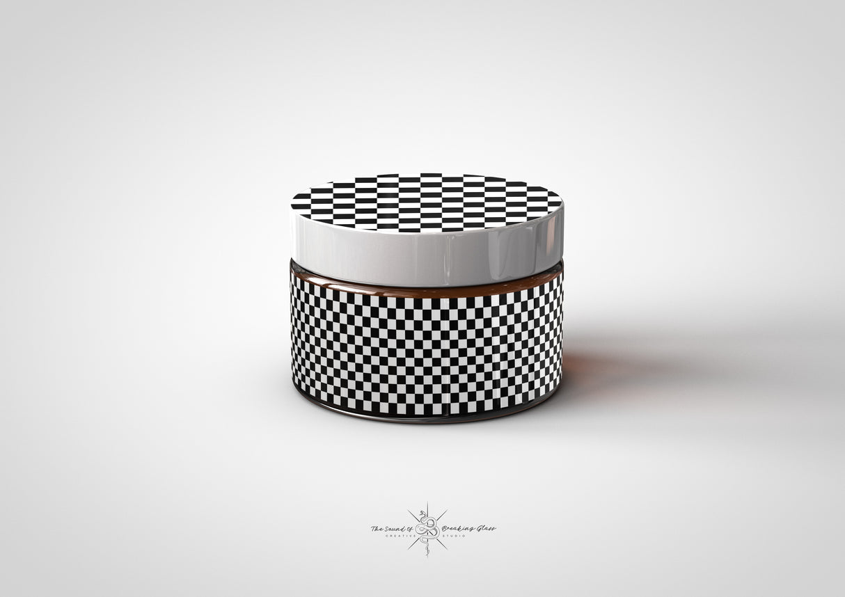 Amber Cosmetics Pot & Box Mock-Up | Amber Apothecary Glass Jar Mock-Up