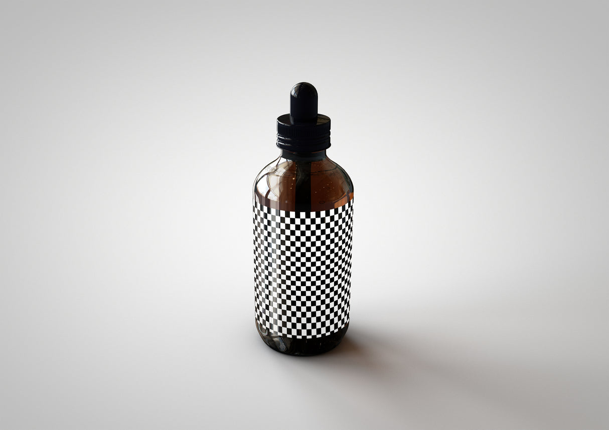 Amber Dropper Bottle Mock-Up