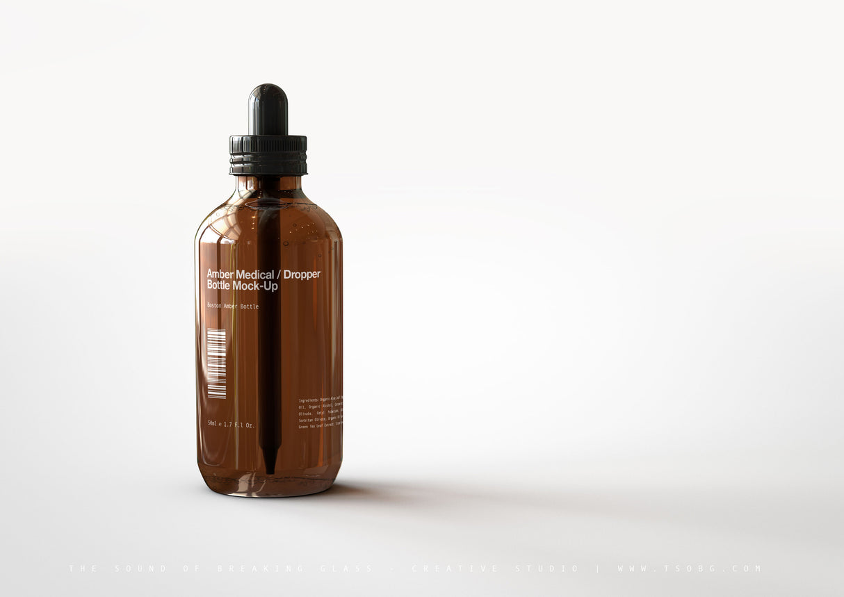 Amber Cosmetics | Medical | Dropper Bottle Mock-Up