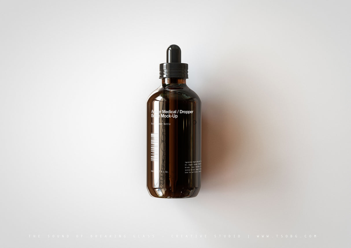 Amber Cosmetics | Medical | Dropper Bottle Mock-Up