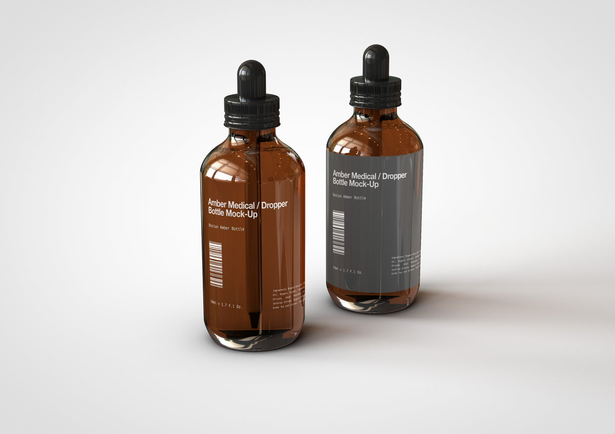 Amber Cosmetics | Medical | Dropper Bottle Mock-Up