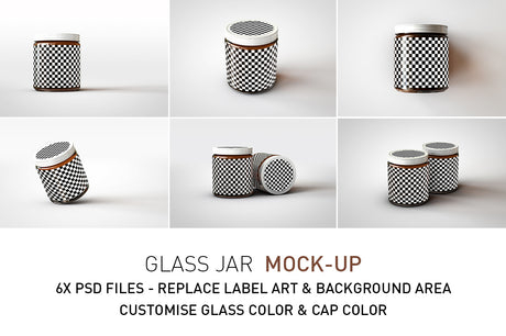 Amber Cosmetics Pot | Beauty Pot Mock-Up | Glass Jar Mock-Up